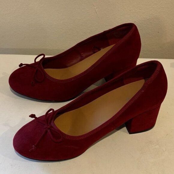 Torrid Burgundy Bow Pump size 11 WW - Picture 3 of 5
